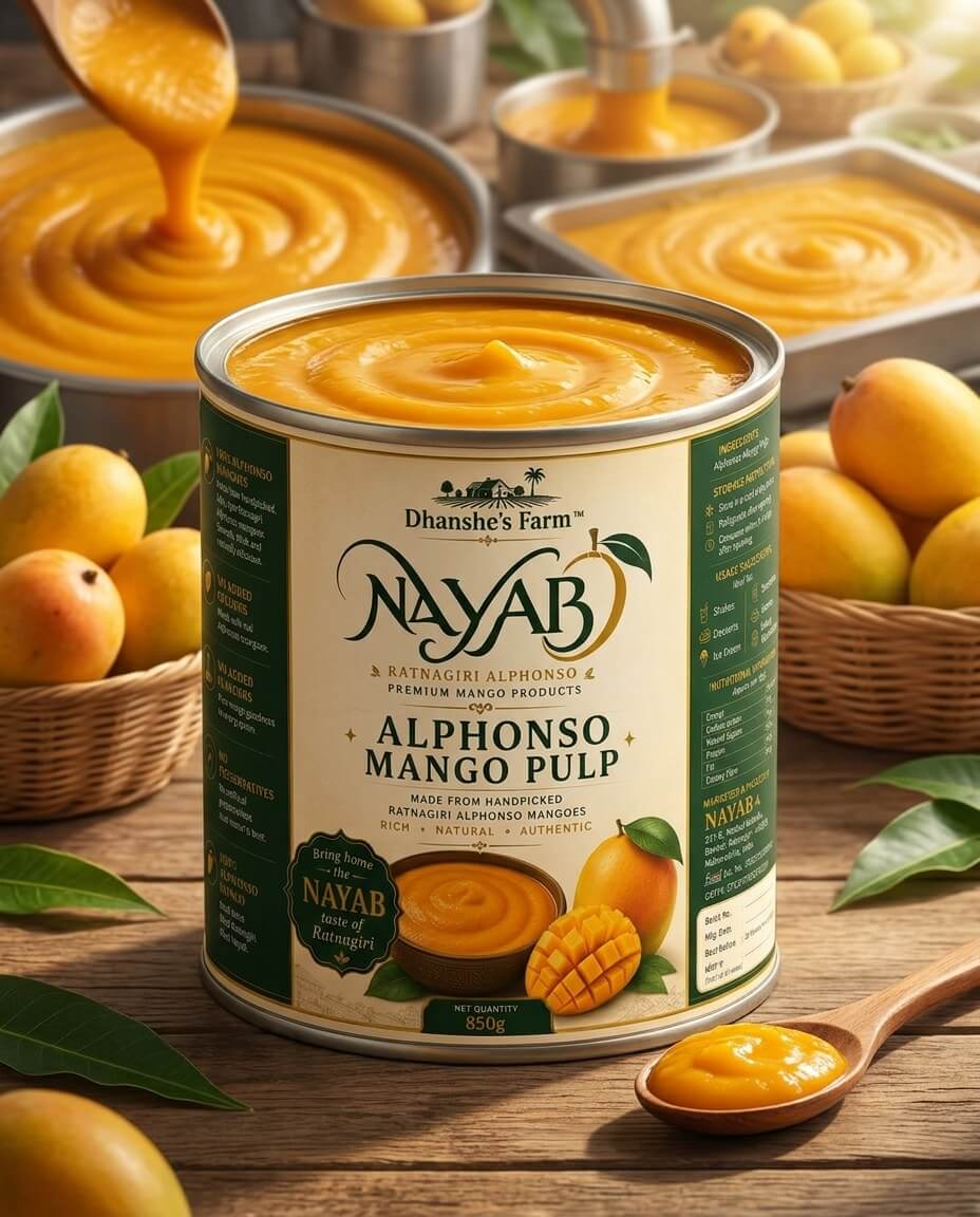 Ratnagiri Alphonso Mango Pulp — Added Sugar